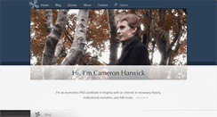 Desktop Screenshot of cameronharwick.com